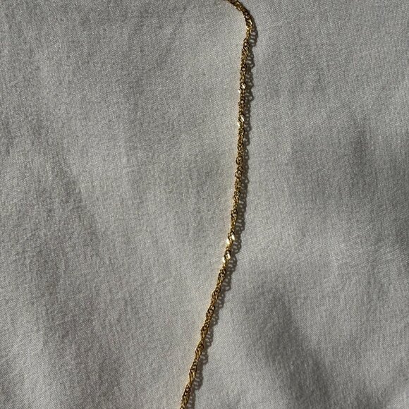 NWOT MonogramHub Script Name Necklace "Cantrell" 14k Gold Plated, 18" Link Chain - Picture 7 of 15